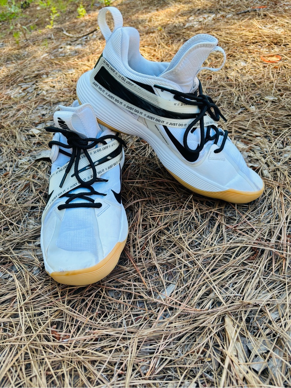 Nike React Hyperset Volleyball White & Black Sneakers with Gum Outsole Size 12 - Picture 6 of 12